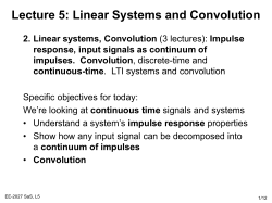Discrete to Continuous Time Linear Convolution