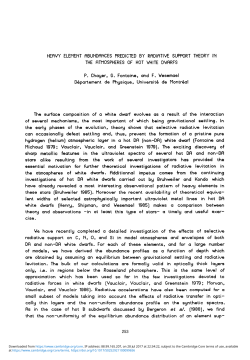 HERVY ELEMENT ABUNDANCES PREDICTED BY RADIATIVE