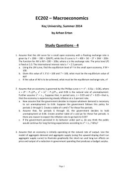 EC202 &ndash; Macroeconomics