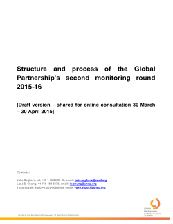Structure and process of the Global Partnership`s second