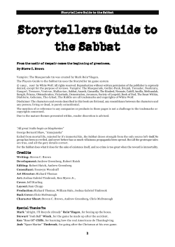 Storytellers Guide to the Sabbat