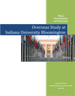 Overseas Study at Indiana University Bloomington