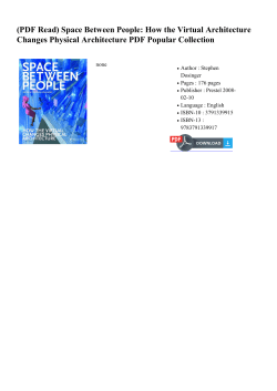 (PDF Read) Space Between People: How the Virtual