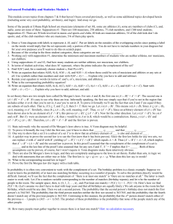 Advanced Probability and Statistics Module 2