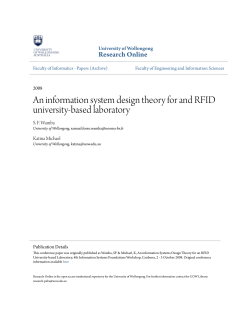 An information system design theory for and RFID