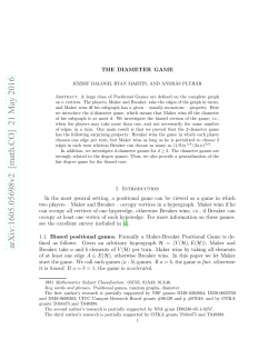 The diameter game