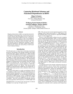 Capturing Relational Schemas and Functional Dependencies in RDFS