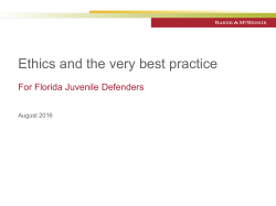 Ethics and the very best practice