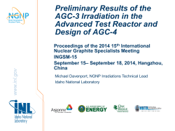 Preliminary Results of the AGC-3 Irradiation in the Advanced Test
