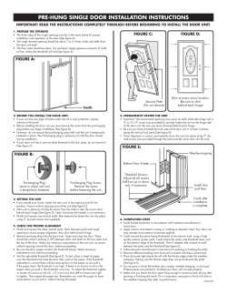 pre-hung single door installation instructions