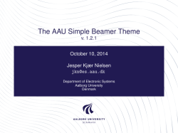 The AAU Simple Beamer Theme - v. 1.2.1