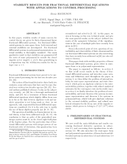 stability results for fractional differential