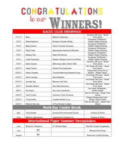 KACEE CLUB DRAWINGS Work-Day Cookie Break May Fun