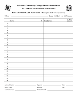 Soccer Play-Off Roster