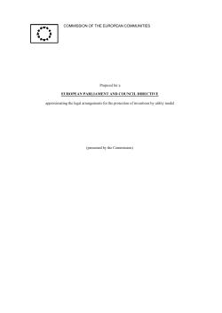 COMMISSION OF THE EUROPEAN COMMUNITIES Proposal for a