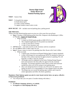 Denton High School Senior Reserved Painted Parking