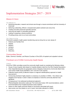 Implementation Strategies 2017 &ndash; 2019
