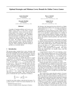 Optimal Strategies and Minimax Lower Bounds for Online Convex