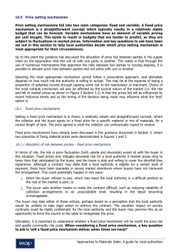10.1.1 Allocation of risk between parties - fixed price