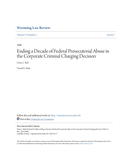 Ending a Decade of Federal Prosecutorial Abuse in the Corporate