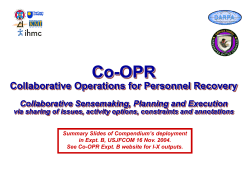 Summary slides from Compendium deployment in Expt. B