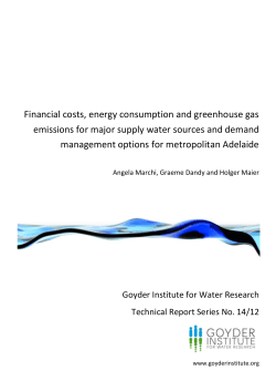 Financial costs, energy consumption and