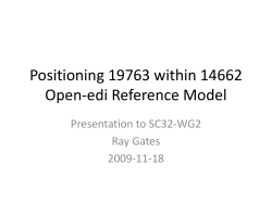 Overview of ISO/IEC 14662 Open-edi Reference Model
