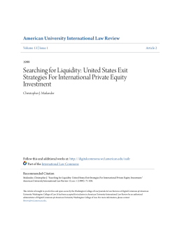 Searching for Liquidity: United States Exit Strategies For