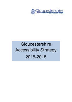 Gloucestershire Accessibility Strategy 2015-2018