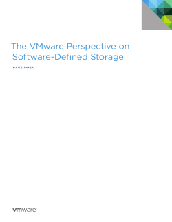 The VMware Perspective on Software-Defined Storage