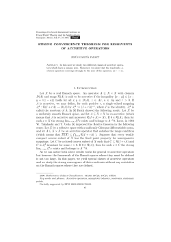 STRONG CONVERGENCE THEOREMS FOR RESOLVENTS OF