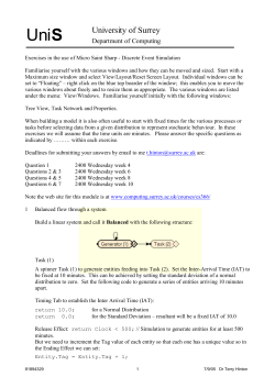 Exercises in use of Micro Saint