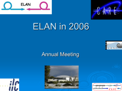 ELAN in 2006 - INFN-LNF