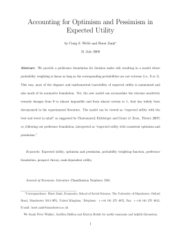 Accounting for Optimism and Pessimism in Expected Utility