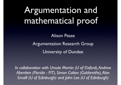 Argumentation and mathematical proof