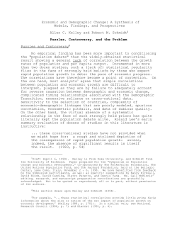 Economic and Demographic Change: A Synthesis of Models