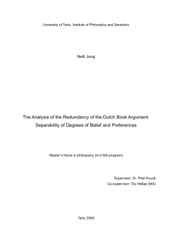 The Analysis of the Redundancy of the Dutch Book Argument