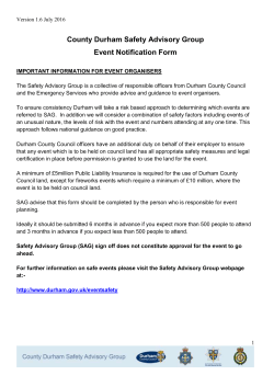 Event Application Form - Durham County Council