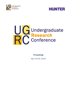 Proceedings April 19-20, 2016