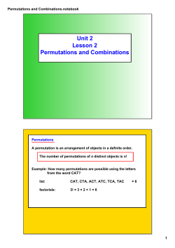 Permutations and Combinations.notebook