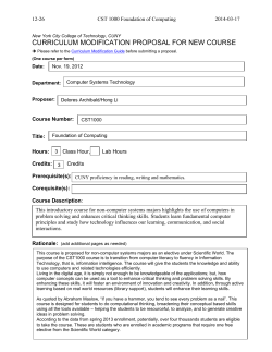 Curriculum Modification Proposal - 300 Jay Street, New York City