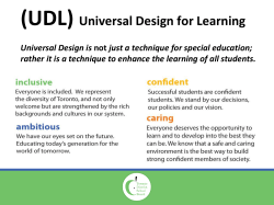 June 2016 UDL PPT