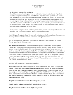 PTO MINUTES April 2017 - St. Ann Catholic School
