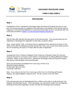 Procedures for Forms 4 and 5 - Province of British Columbia