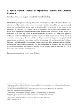 A Hybrid Formal Theory of Arguments, Stories