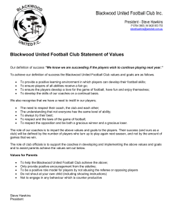 Blackwood United Football Club Inc. President