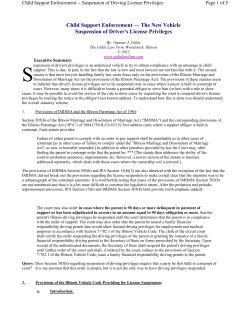 Child Support Enforcement &mdash; The New Vehicle Suspension of