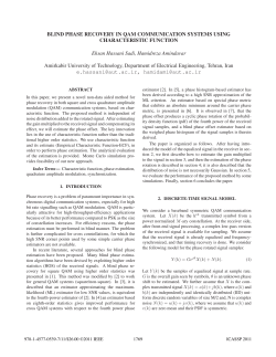 blind phase recovery in qam communication systems using