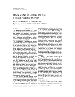 Contrast Response Function - UT College of Liberal Arts