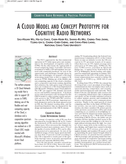 a cloud model and concept prototype for cognitive radio networks
